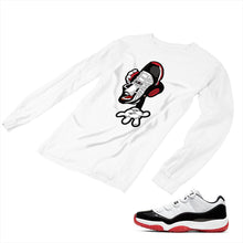 Load image into Gallery viewer, Jordan 11 White Bred Matching Custom Long Sleeve T shirt JD 11-5-7-14 - jd11-5-7-L-14a

