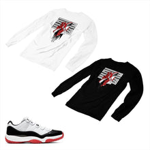 Load image into Gallery viewer, Jordan 11 White Bred Matching Custom Long Sleeve T shirt JD 11-5-7-19 - jd11-5-7-L-19
