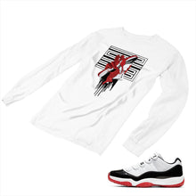 Load image into Gallery viewer, Jordan 11 White Bred Matching Custom Long Sleeve T shirt JD 11-5-7-19 - jd11-5-7-L-19a
