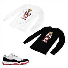 Load image into Gallery viewer, Jordan 11 White Bred Matching Custom Long Sleeve T shirt JD 11-5-7-21 - jd11-5-7-L-21
