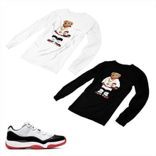 Load image into Gallery viewer, Jordan 11 White Bred Matching Custom Long Sleeve T shirt JD 11-5-7-22 - jd11-5-7-L-22
