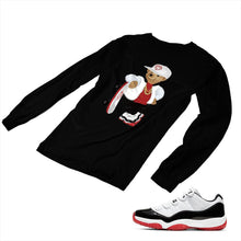 Load image into Gallery viewer, Jordan 11 White Bred Matching Custom Long Sleeve T shirt JD 11-5-7-25 - jd11-5-7-L-25b
