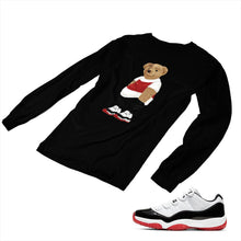 Load image into Gallery viewer, Jordan 11 White Bred Matching Custom Long Sleeve T shirt JD 11-5-7-26 - jd11-5-7-L-26b
