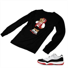 Load image into Gallery viewer, Jordan 11 White Bred Matching Custom Long Sleeve T shirt JD 11-5-7-28 - jd11-5-7-L-28b
