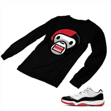 Load image into Gallery viewer, Jordan 11 White Bred Matching Custom Long Sleeve T shirt JD 11-5-7-2 - jd11-5-7-L-2b
