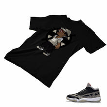 Load image into Gallery viewer, Jordan 11 Black Cement Matching Custom Designed T shirt JD 11-5-8-11 - jd11-5-8-11b
