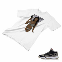 Load image into Gallery viewer, Jordan 11 Black Cement Matching Custom Designed T shirt JD 11-5-8-1 - jd11-5-8-1a

