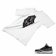 Load image into Gallery viewer, Jordan 11 Black Cement Matching Custom Designed T shirt JD 11-5-8-5 - jd11-5-8-5a

