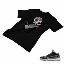 Load image into Gallery viewer, Jordan 11 Black Cement Matching Custom Designed T shirt JD 11-5-8-7 - jd11-5-8-7b
