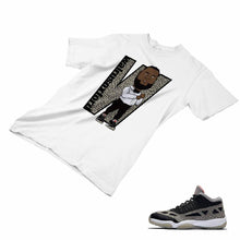 Load image into Gallery viewer, Jordan 11 Black Cement Matching Custom Designed T shirt JD 11-5-8-9 - jd11-5-8-9a
