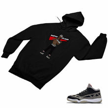 Load image into Gallery viewer, Jordan 11 Black Cement Matching Custom Designed HoodiesJD 11-5-8-10 - jd11-5-8-H-10b
