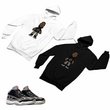Load image into Gallery viewer, Jordan 11 Black Cement Matching Custom Designed HoodiesJD 11-5-8-12 - jd11-5-8-H-12
