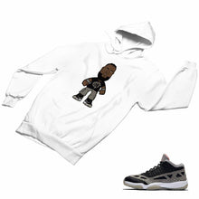 Load image into Gallery viewer, Jordan 11 Black Cement Matching Custom Designed HoodiesJD 11-5-8-12 - jd11-5-8-H-12a
