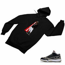 Load image into Gallery viewer, Jordan 11 Black Cement Matching Custom Designed HoodiesJD 11-5-8-13 - jd11-5-8-H-13b
