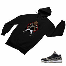 Load image into Gallery viewer, Jordan 11 Black Cement Matching Custom Designed HoodiesJD 11-5-8-14 - jd11-5-8-H-14b
