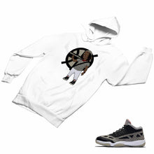 Load image into Gallery viewer, Jordan 11 Black Cement Matching Custom Designed HoodiesJD 11-5-8-16 - jd11-5-8-H-16a

