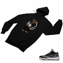 Load image into Gallery viewer, Jordan 11 Black Cement Matching Custom Designed HoodiesJD 11-5-8-17 - jd11-5-8-H-17b
