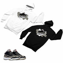 Load image into Gallery viewer, Jordan 11 Black Cement Matching Custom Designed HoodiesJD 11-5-8-23 - jd11-5-8-H-23
