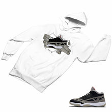 Load image into Gallery viewer, Jordan 11 Black Cement Matching Custom Designed HoodiesJD 11-5-8-23 - jd11-5-8-H-23a
