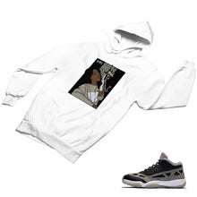 Load image into Gallery viewer, Jordan 11 Black Cement Matching Custom Designed HoodiesJD 11-5-8-3 - jd11-5-8-H-3a
