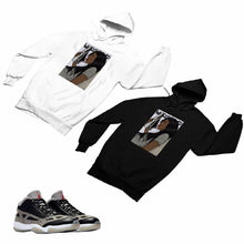 Load image into Gallery viewer, Jordan 11 Black Cement Matching Custom Designed HoodiesJD 11-5-8-4 - jd11-5-8-H-4
