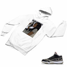 Load image into Gallery viewer, Jordan 11 Black Cement Matching Custom Designed HoodiesJD 11-5-8-4 - jd11-5-8-H-4a
