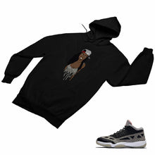 Load image into Gallery viewer, Jordan 11 Black Cement Matching Custom Designed HoodiesJD 11-5-8-6 - jd11-5-8-H-6b
