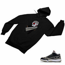 Load image into Gallery viewer, Jordan 11 Black Cement Matching Custom Designed HoodiesJD 11-5-8-7 - jd11-5-8-H-7b
