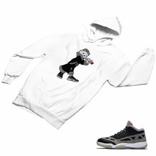 Load image into Gallery viewer, Jordan 11 Black Cement Matching Custom Designed HoodiesJD 11-5-8-8 - jd11-5-8-H-8a
