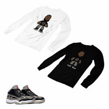 Load image into Gallery viewer, Jordan 11 Black Cement Matching Custom Long Sleeve T shirt JD 11-5-8-12 - jd11-5-8-L-12
