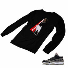Load image into Gallery viewer, Jordan 11 Black Cement Matching Custom Long Sleeve T shirt JD 11-5-8-13 - jd11-5-8-L-13b
