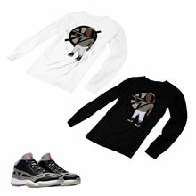 Load image into Gallery viewer, Jordan 11 Black Cement Matching Custom Long Sleeve T shirt JD 11-5-8-16 - jd11-5-8-L-16
