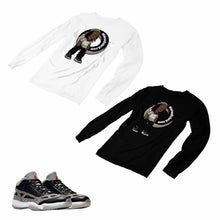 Load image into Gallery viewer, Jordan 11 Black Cement Matching Custom Long Sleeve T shirt JD 11-5-8-17 - jd11-5-8-L-17
