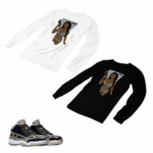 Load image into Gallery viewer, Jordan 11 Black Cement Matching Custom Long Sleeve T shirt JD 11-5-8-1 - jd11-5-8-L-1

