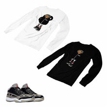Load image into Gallery viewer, Jordan 11 Black Cement Matching Custom Long Sleeve T shirt JD 11-5-8-20 - jd11-5-8-L-20
