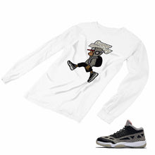 Load image into Gallery viewer, Jordan 11 Black Cement Matching Custom Long Sleeve T shirt JD 11-5-8-21 - jd11-5-8-L-21a
