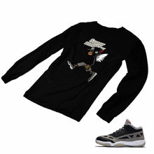 Load image into Gallery viewer, Jordan 11 Black Cement Matching Custom Long Sleeve T shirt JD 11-5-8-22 - jd11-5-8-L-22b
