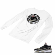 Load image into Gallery viewer, Jordan 11 Black Cement Matching Custom Long Sleeve T shirt JD 11-5-8-24 - jd11-5-8-L-24a
