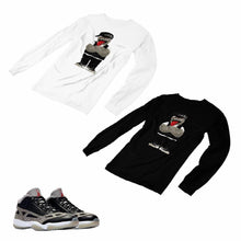 Load image into Gallery viewer, Jordan 11 Black Cement Matching Custom Long Sleeve T shirt JD 11-5-8-27 - jd11-5-8-L-27
