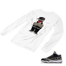 Load image into Gallery viewer, Jordan 11 Black Cement Matching Custom Long Sleeve T shirt JD 11-5-8-27 - jd11-5-8-L-27a
