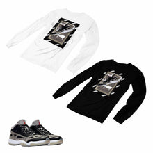 Load image into Gallery viewer, Jordan 11 Black Cement Matching Custom Long Sleeve T shirt JD 11-5-8-29 - jd11-5-8-L-29
