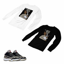 Load image into Gallery viewer, Jordan 11 Black Cement Matching Custom Long Sleeve T shirt JD 11-5-8-3 - jd11-5-8-L-3
