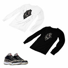 Load image into Gallery viewer, Jordan 11 Black Cement Matching Custom Long Sleeve T shirt JD 11-5-8-5 - jd11-5-8-L-5

