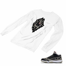 Load image into Gallery viewer, Jordan 11 Black Cement Matching Custom Long Sleeve T shirt JD 11-5-8-5 - jd11-5-8-L-5a
