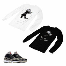 Load image into Gallery viewer, Jordan 11 Black Cement Matching Custom Long Sleeve T shirt JD 11-5-8-8 - jd11-5-8-L-8
