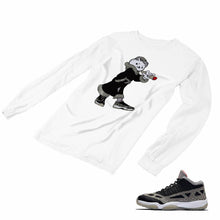 Load image into Gallery viewer, Jordan 11 Black Cement Matching Custom Long Sleeve T shirt JD 11-5-8-8 - jd11-5-8-L-8a
