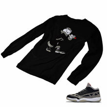 Load image into Gallery viewer, Jordan 11 Black Cement Matching Custom Long Sleeve T shirt JD 11-5-8-8 - jd11-5-8-L-8b

