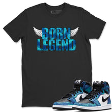 Load image into Gallery viewer, Born Legend T-Shirt - Air Jordan 1 Tie-Dye - nike-jordan-1-tie-dye-matching-tee-born-legend-black-t-shirt
