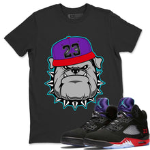 Load image into Gallery viewer, English Bulldog T-Shirt - Air Jordan 5 Top 3 - nike-jordan-5-top-3-matching-tee-bulldog-black-t-shirt
