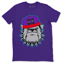 Load image into Gallery viewer, English Bulldog T-Shirt - Air Jordan 5 Top 3 - nike-jordan-5-top-3-matching-tee-bulldog-purple-t-shirt-2
